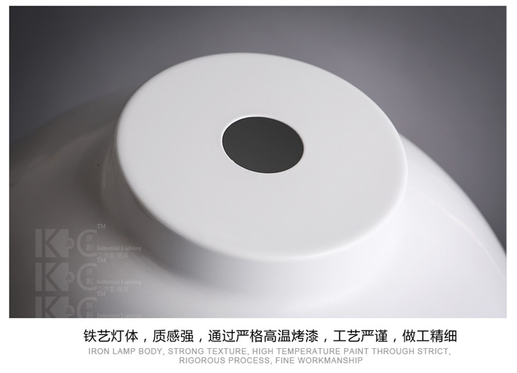 
                                        kc灯具创意美式铁艺吊灯个性大灯罩客厅餐厅灯卧室吊灯门店装饰灯 P3679含烟火灯泡1枚 含原装灯泡                