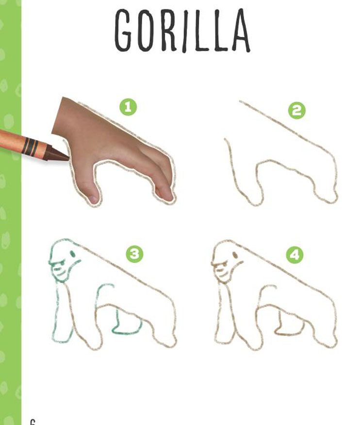 drawing with your hand wild animals用手画野生动物 英文