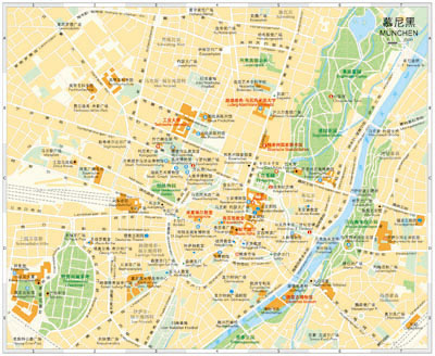 中英文双语德国大比例尺地图●德国政区全图,柏林,汉堡,慕尼黑