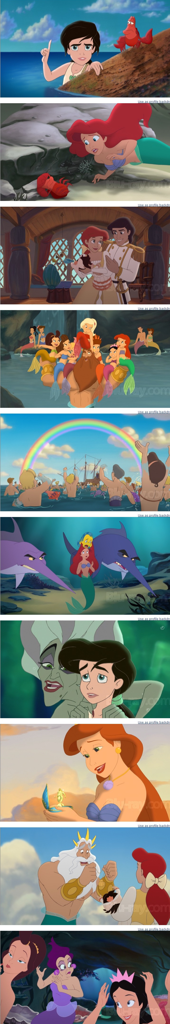 正版小美人鱼dvd动画片光盘迪士尼高清电影碟片小美人鱼蓝光碟bd50