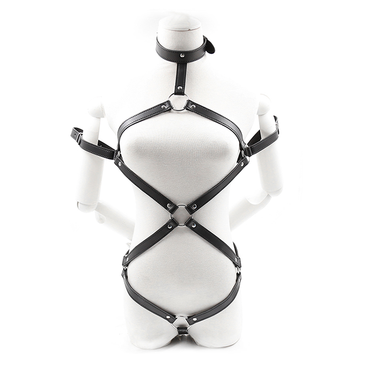 桃色缘 裹胸透视捆绑全身自缚皮带绳紧缚衣 sm情趣内衣男女用器具私密