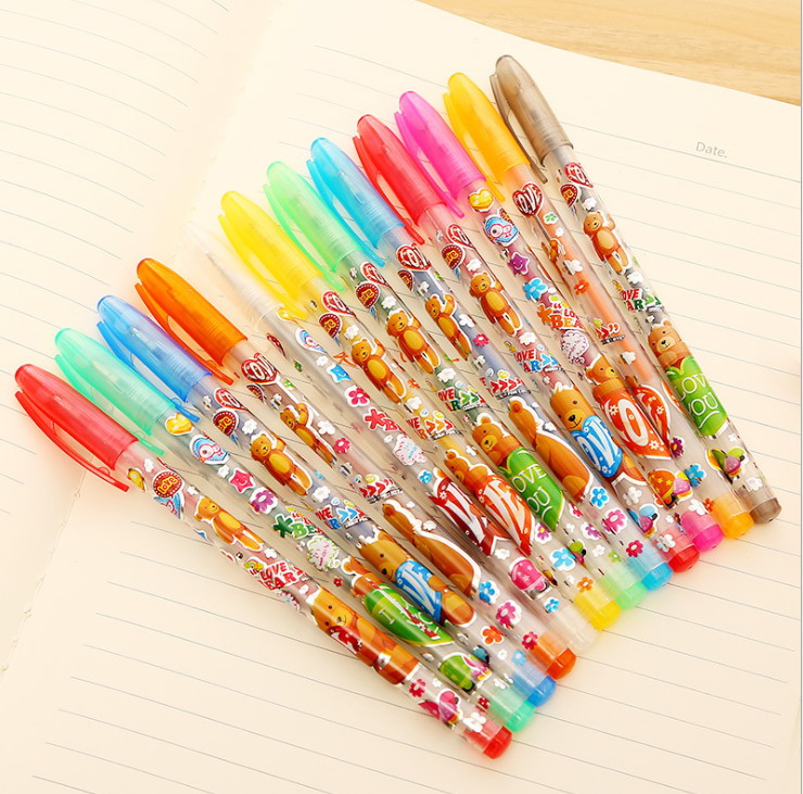 闪光笔荧光笔儿童涂鸦文具儿童画笔12支装145cm