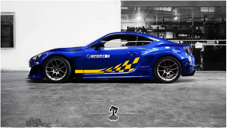 泰瑶 丰田86 gt 斯巴鲁brz sti 跑车 汽车贴纸 装饰改装车贴拉花 黑色