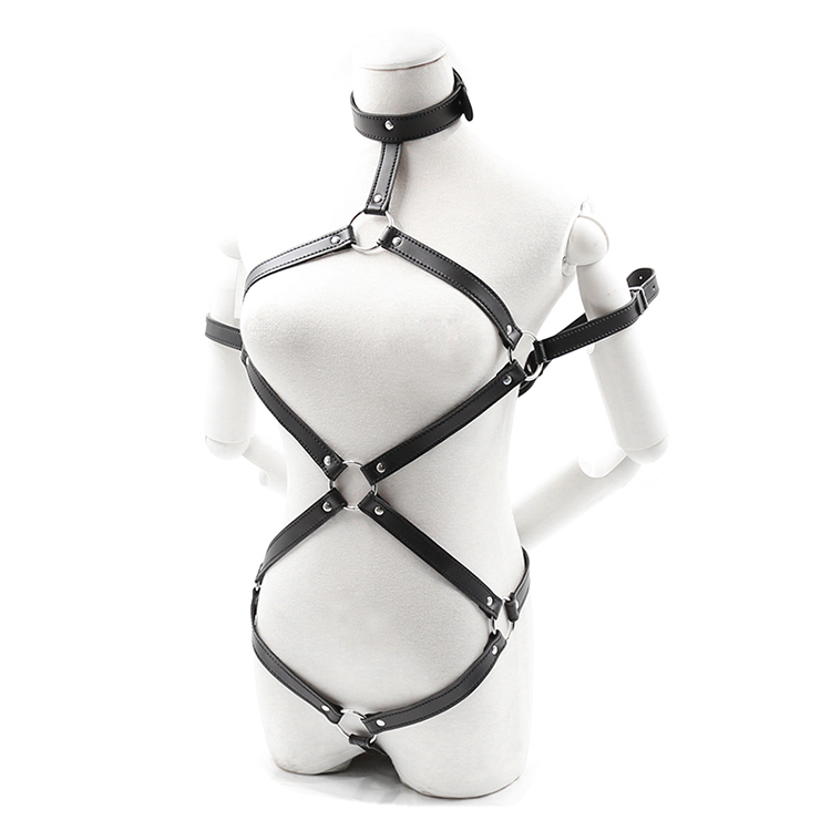 桃色缘 裹胸透视捆绑全身自缚皮带绳紧缚衣 sm情趣内衣男女用器具私密