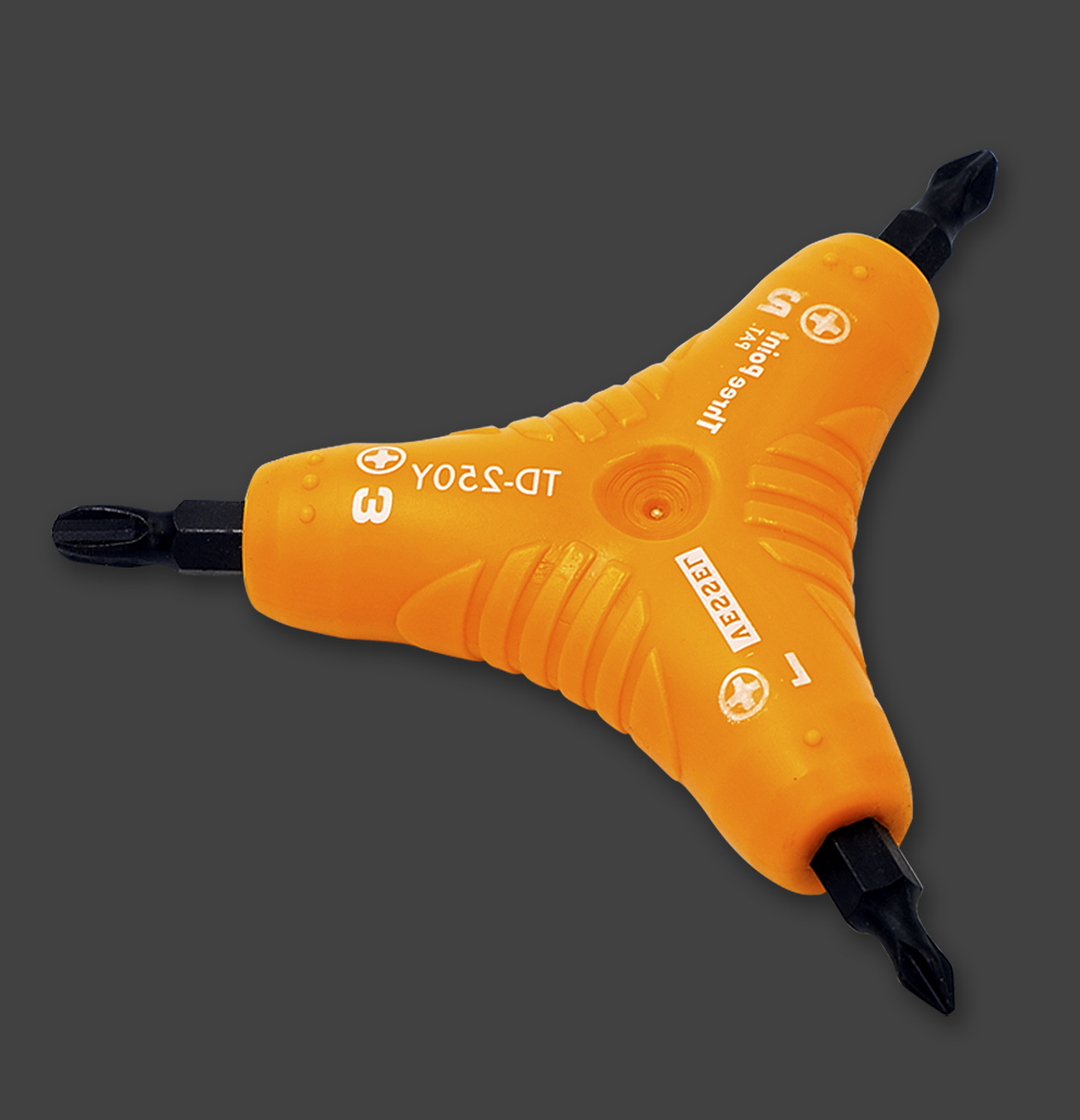 y型十字螺丝刀日本威威vessel三头起子一字螺丝批进口五金工具特殊