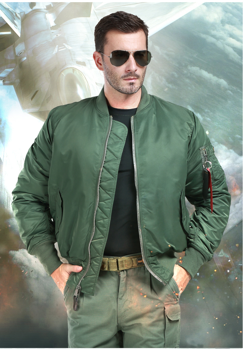 自由兵ma1飞行员夹克美军迷外套外休闲夹克两穿防风男士保暖上衣反恐