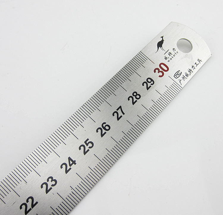 威特力钢尺 15cm 30cm 50cm 60cm 1米 钢直尺 加厚 不锈钢尺子 1米