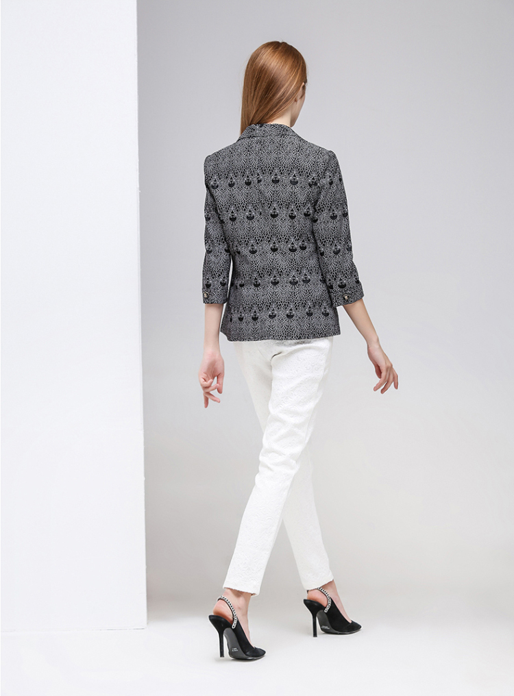 红袖 秋装新款 显瘦小西装外套修身女士西服上衣H2051333A 106米色 S