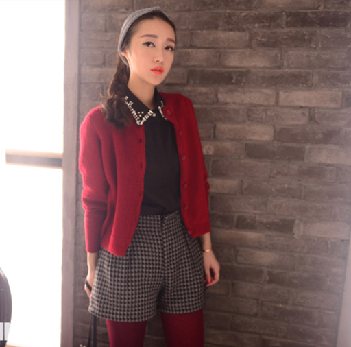 货到付款  芭奈儿 女式镶钻打底白色保暖衬衫女士长袖学生带钻领加厚加绒衬衣1368 白色 M