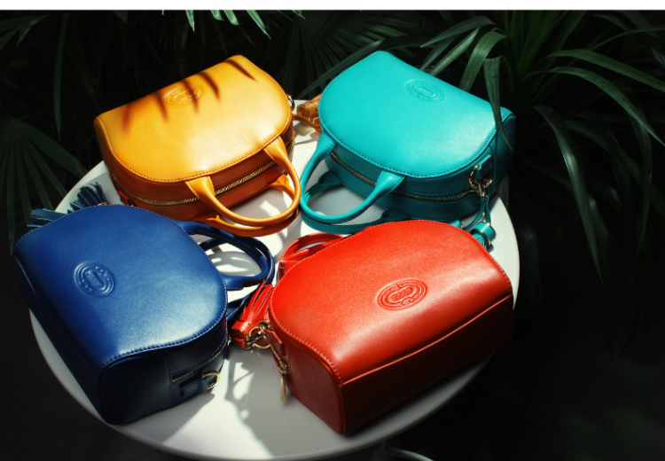 skap圣伽步 糖果色手提女包 橙黄/32