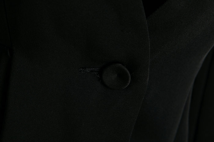 晞彤 2015韩版小西装休闲外套女装中长款修身西服D935  粉色西装(送胸针)+西裙 M