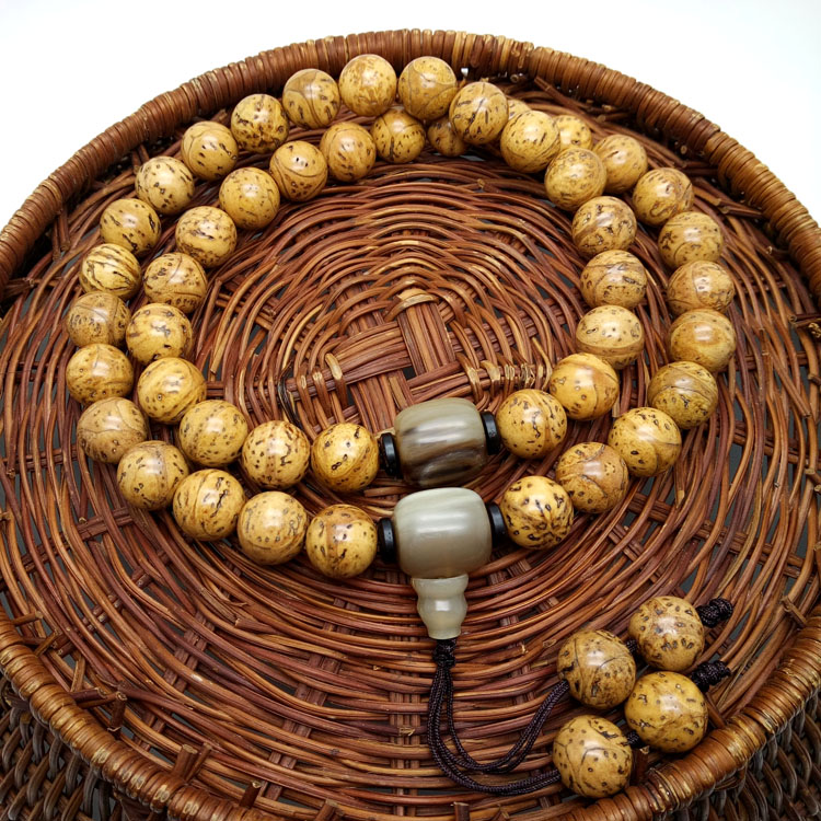 饰木居 天然龙眼菩提子佛珠手持珠念珠/条 精选56颗龙眼手持珠 直径约