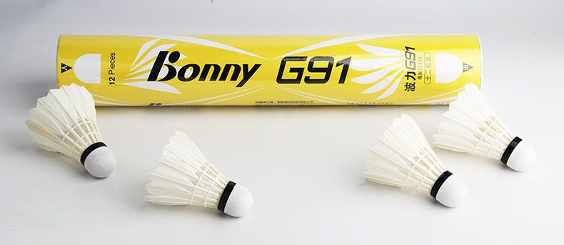 bonny/波力羽毛球g91 12只装 优质鹅毛 训练 比赛 耐打 g91 (77)_现价