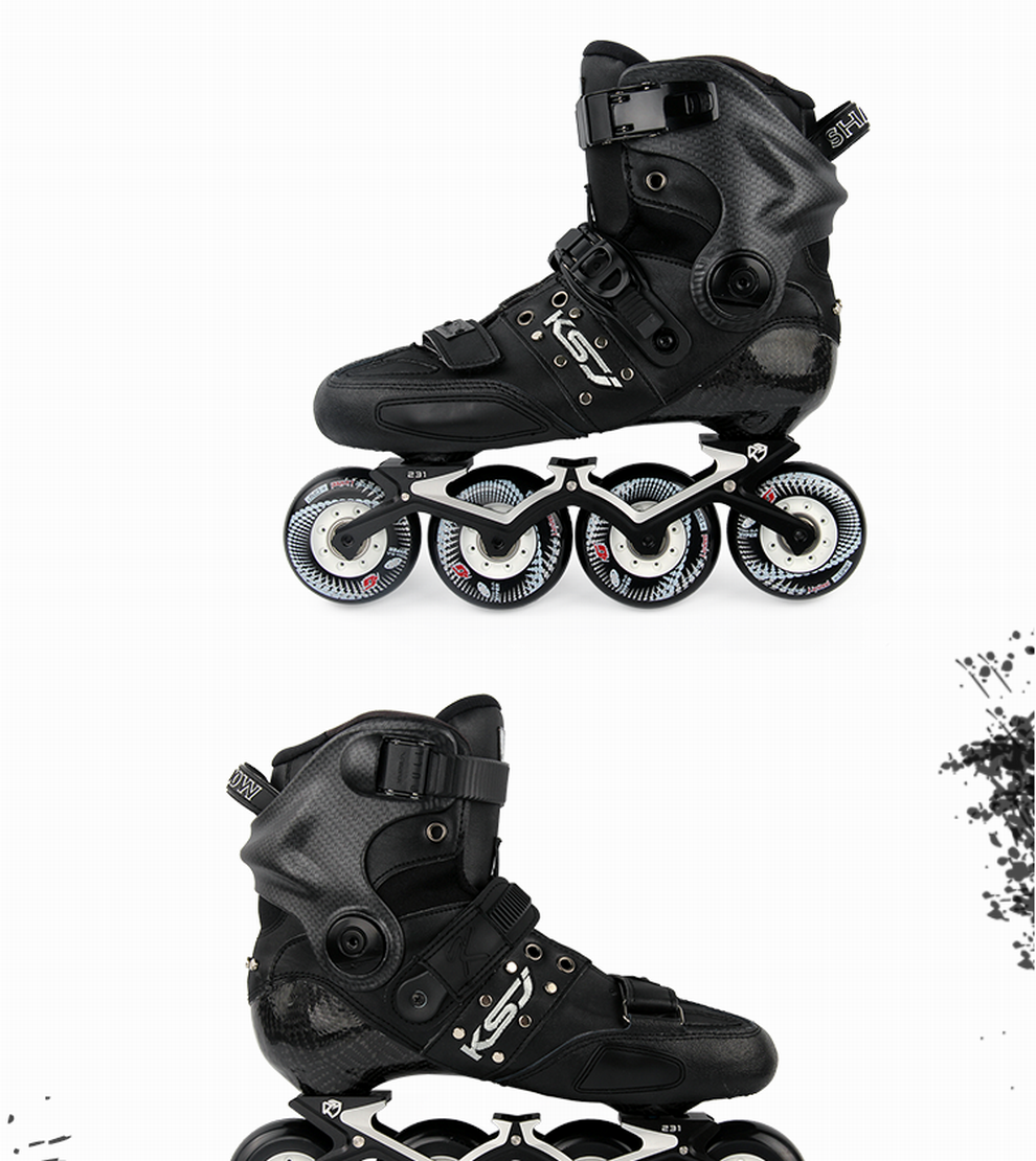 seba圣巴溜冰鞋成人ksj魅影轮滑鞋鞋平花鞋 金色 42