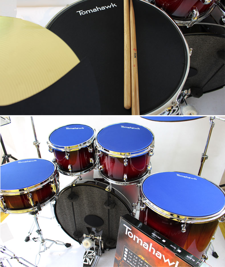 tomahawk架子鼓消音垫五鼓三镲片四嚓防滑静音鼓垫隔音垫套装减震mk桔