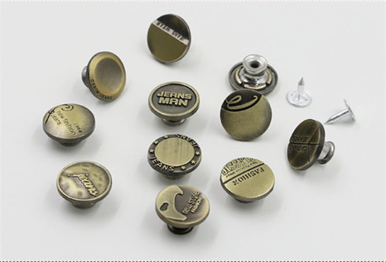 金属摇头工字扣男牛仔裤钮扣女背带裤扣子外套衣服纽扣20