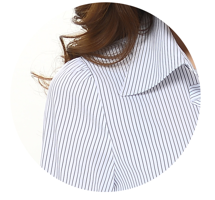 
                                        汇美特衬衫女长袖秋装韩版修身显瘦条纹打底职业装工作服正装衬衣 6371款 XXL                