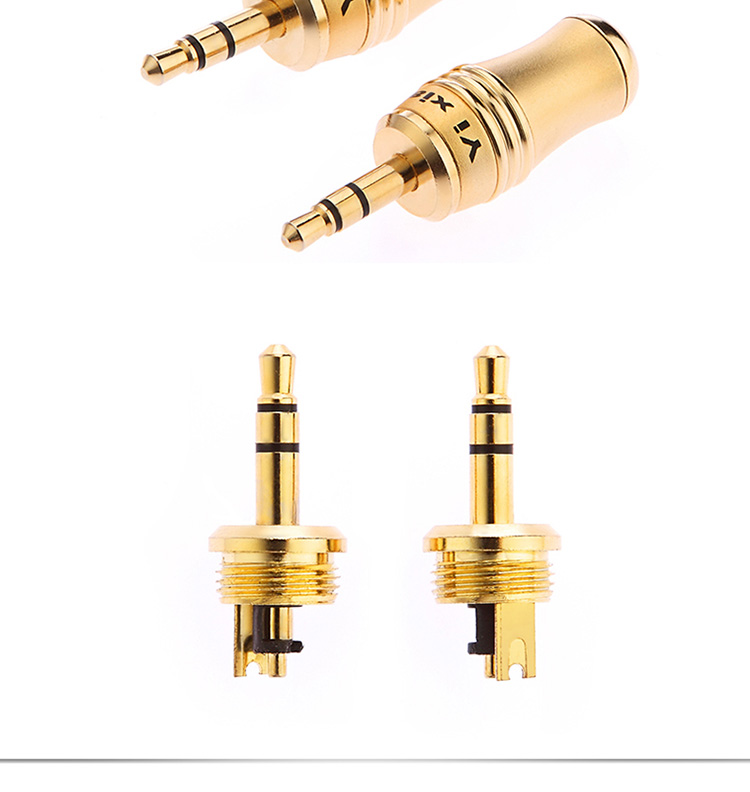 一线丰旭 3.5mm双声道焊接插头 双3.5立体声插头线耳机音频线插头 3.