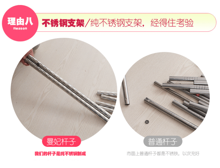 曼妃 不锈钢落地三开门宫廷蚊帐 方顶支架加粗 立柱25MM紫色 1.8*2.2m床