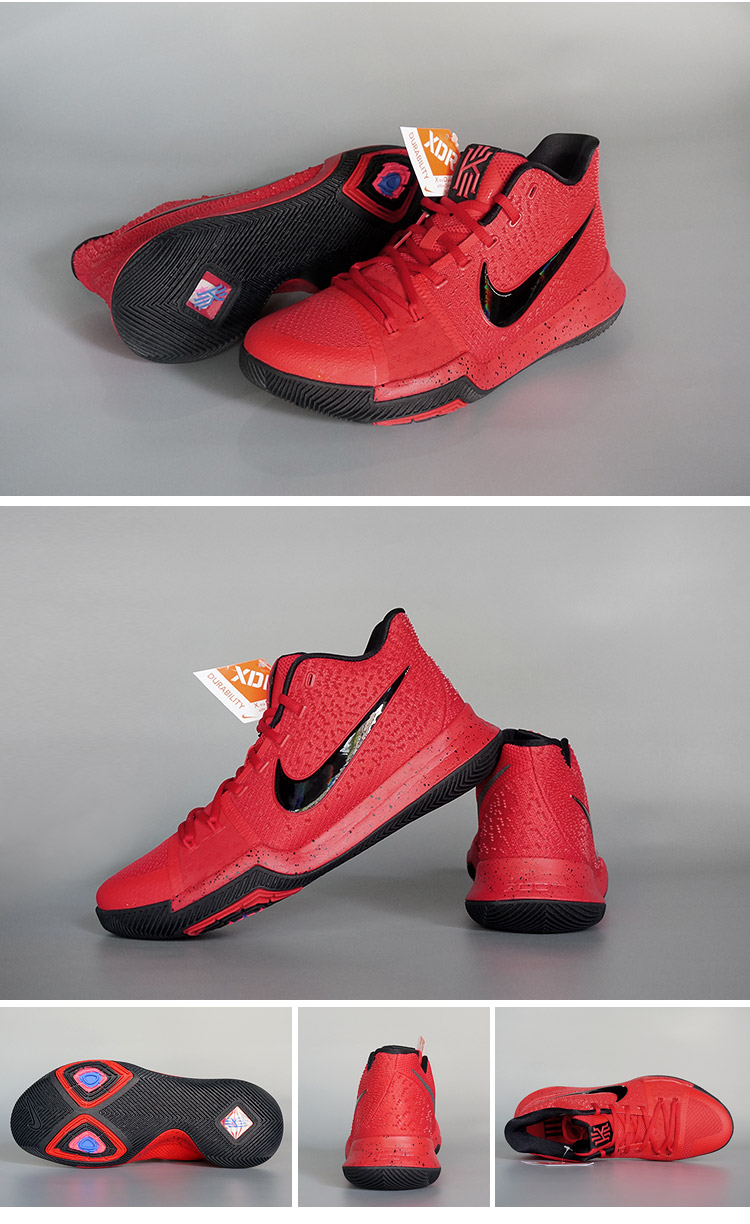耐克(nike) bebe8 kyrie3 欧文3中国行 大红配色 黑武士男子篮球鞋