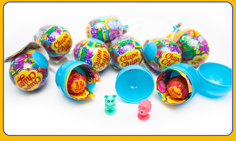 珍宝珠惊喜蛋粘仔动物萌宠奇趣蛋硬糖棒棒糖儿童玩具 12g*16个 萌宠