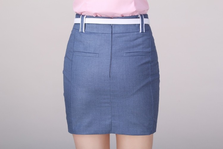 哎尚依橱 2016新款职业装OL通勤女装套裙女短袖工作服夏装正装女裙套装裙短袖职业套装女夏 粉色+灰色022 L