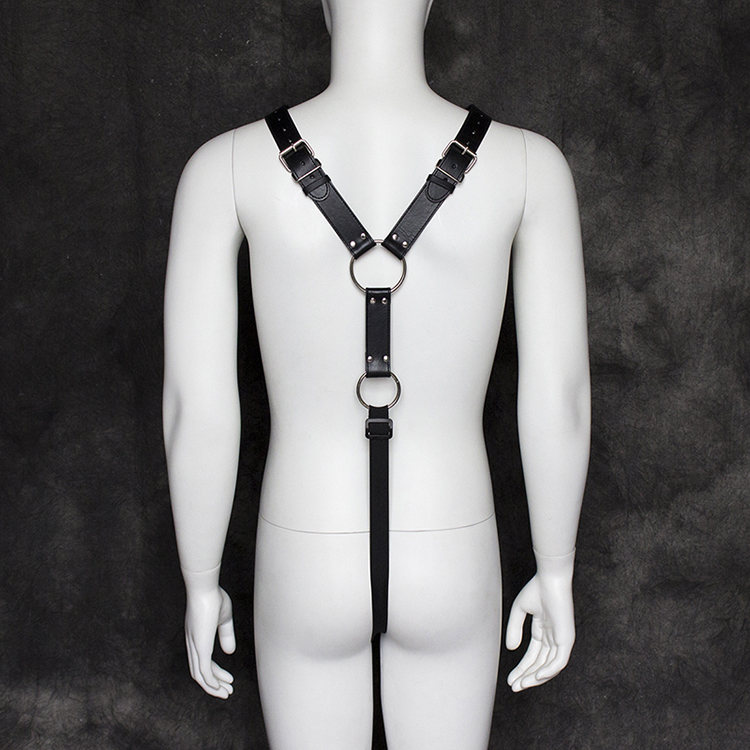 用品男女用器具另类调教成人性激情内衣角色扮演y字型连体皮革衣均码