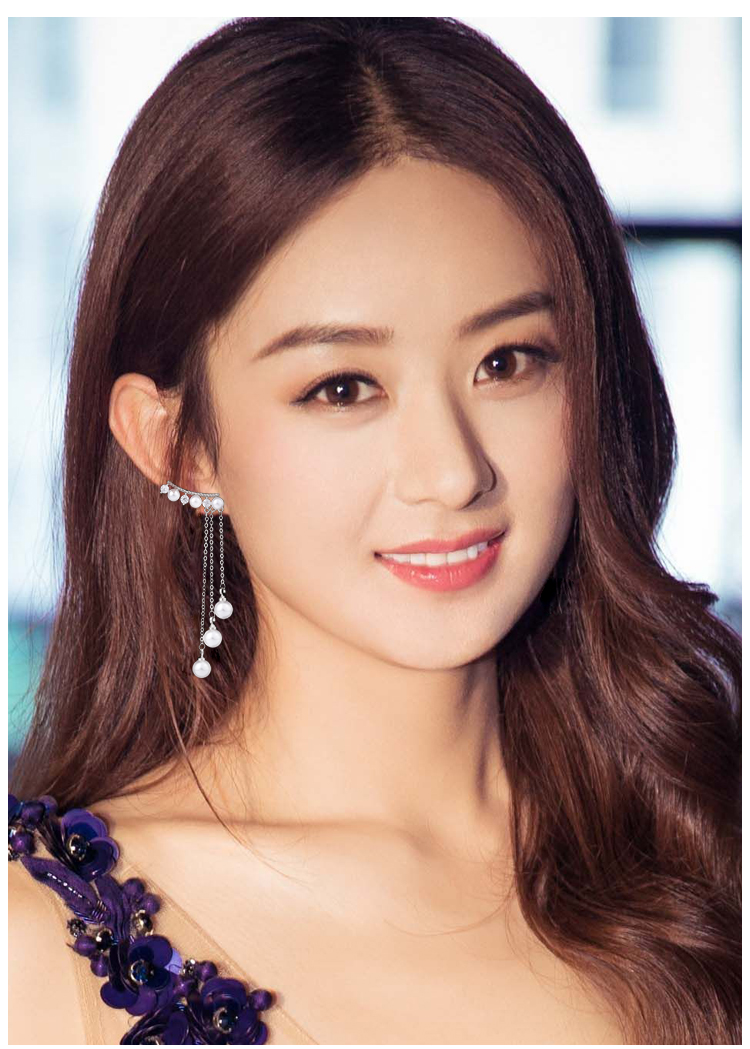 范米粒耳钉韩国气质长款流苏仿珍珠耳环时尚甜美个性耳