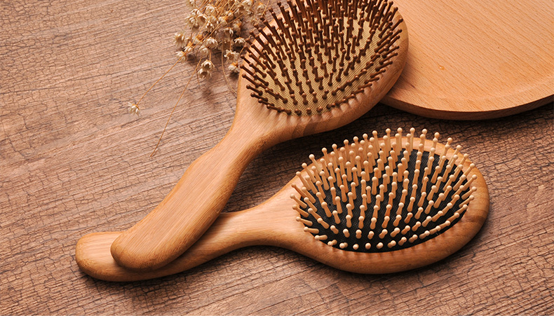 imvii楠竹荷木气囊梳保健经络养生防脱发木梳气垫按摩梳梳子卷发美发