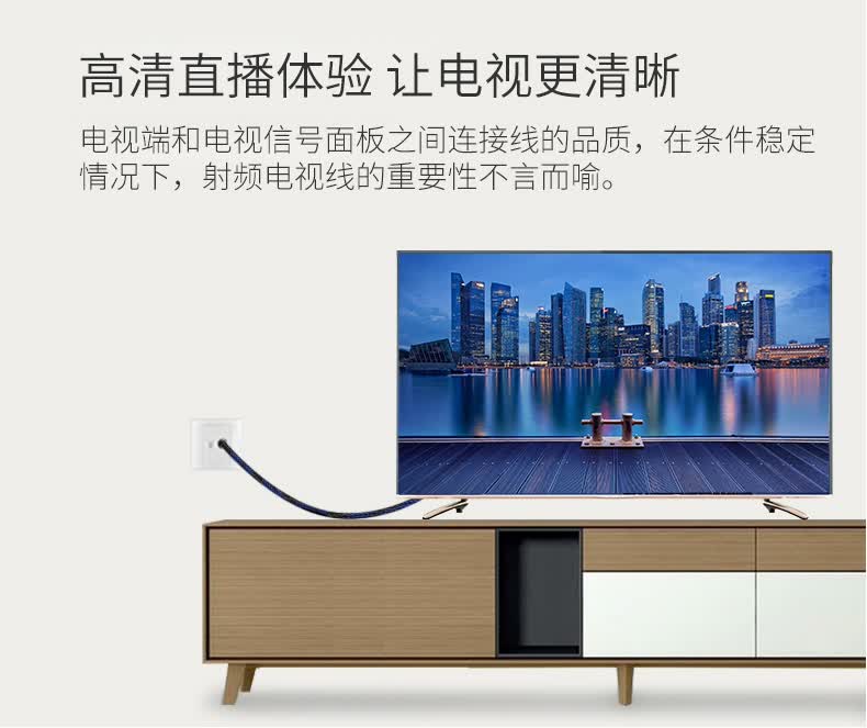 saikang高清闭路线高清数字有线电视tv机顶盒连接线英制螺纹信号线