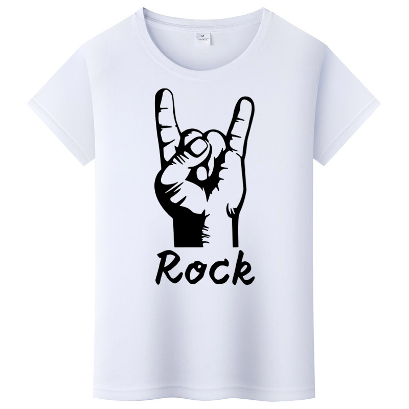 摇滚音乐周边 短袖t恤男士纯棉半截袖rock衣服夏装新款学生男女体恤衫