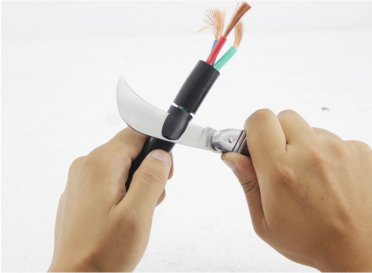 赛科电工刀木柄直刃剥皮线工具叠刀绝缘剥电缆多功能剥线刀电线电缆刀