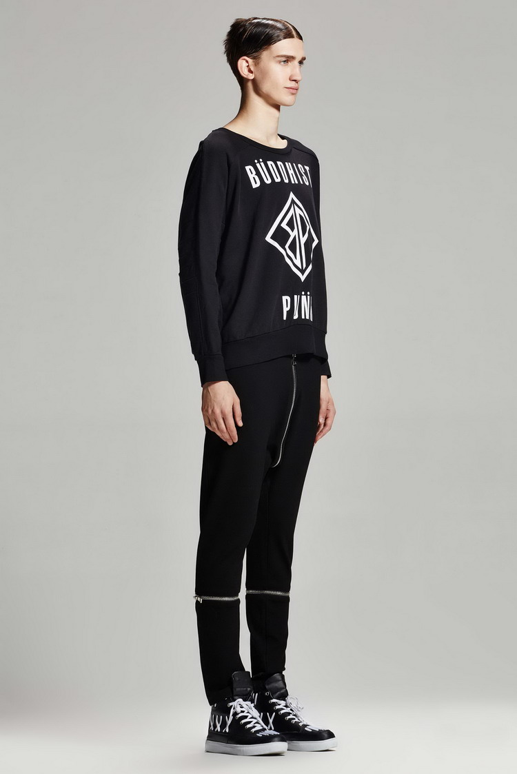 【inxx】buddhistpunk 新品 锈标字母潮流卫衣 bp41101653 黑色 s