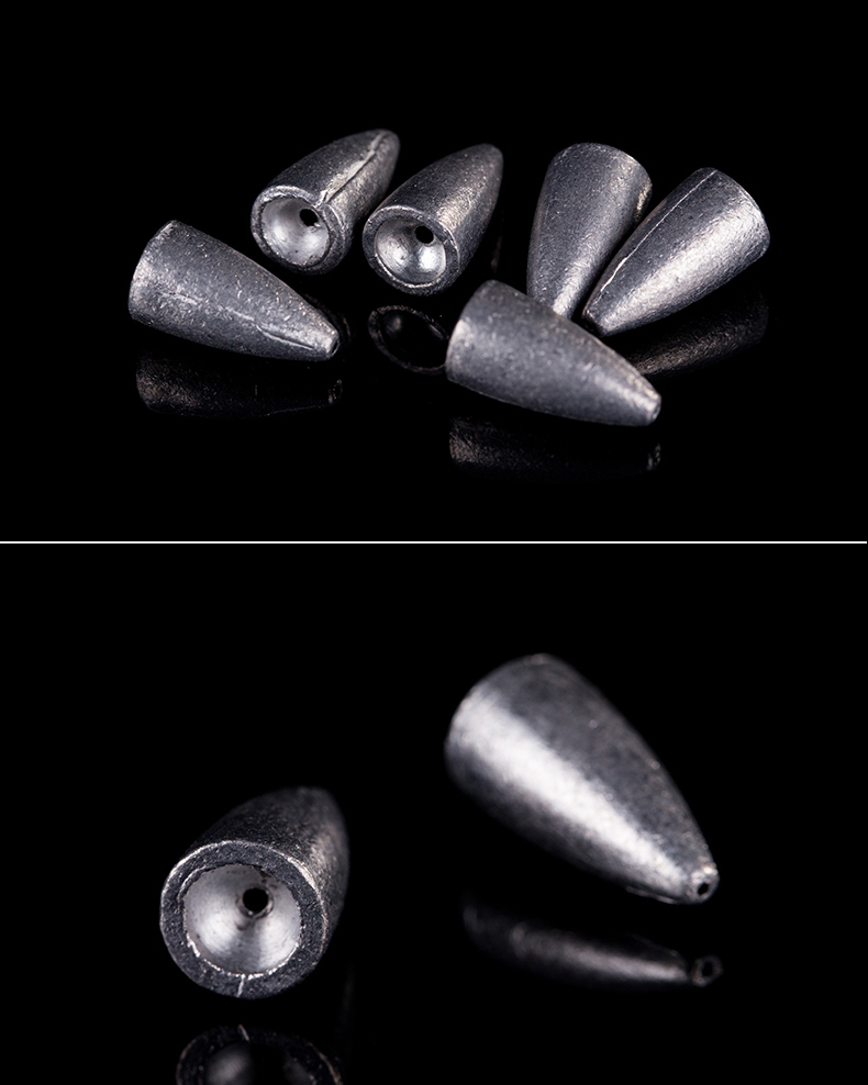 法莱盒装子弹型铅坠2.5克3.5克5克7克10克小铅坠中通铅坠鲈鱼黑鱼