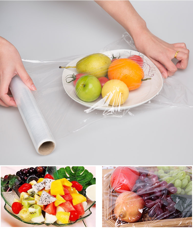 妙洁保鲜膜 家用厨房食品微波炉冰箱水果蔬菜一次性pe材质易撕盒装卷