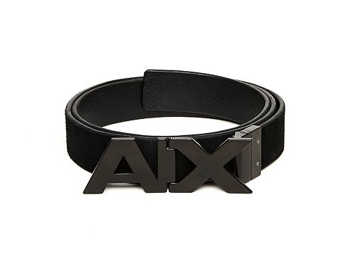 exchange 男士都市时尚金属ax商标真皮带 黑色 40【图片 价格 品牌