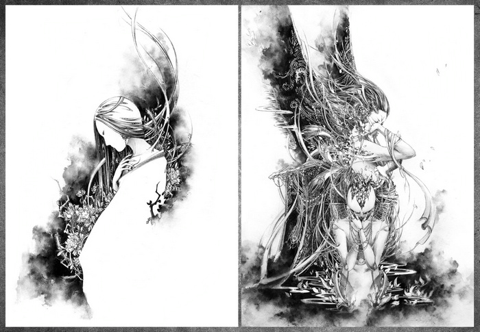 viki_lee(李一帆)手绘插图教程:《黑白画意——专业手绘插画攻略》超