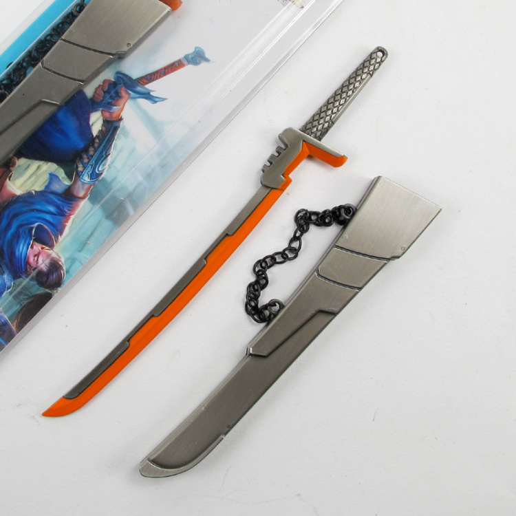英雄联盟周边 疾风剑豪亚索 模型武器钥匙扣挂件 【材质】锌合金