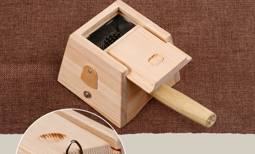 赫晨 松木单柱单格小艾灸盒 艾绒艾柱专用温灸器具 单柱木制艾灸盒(小