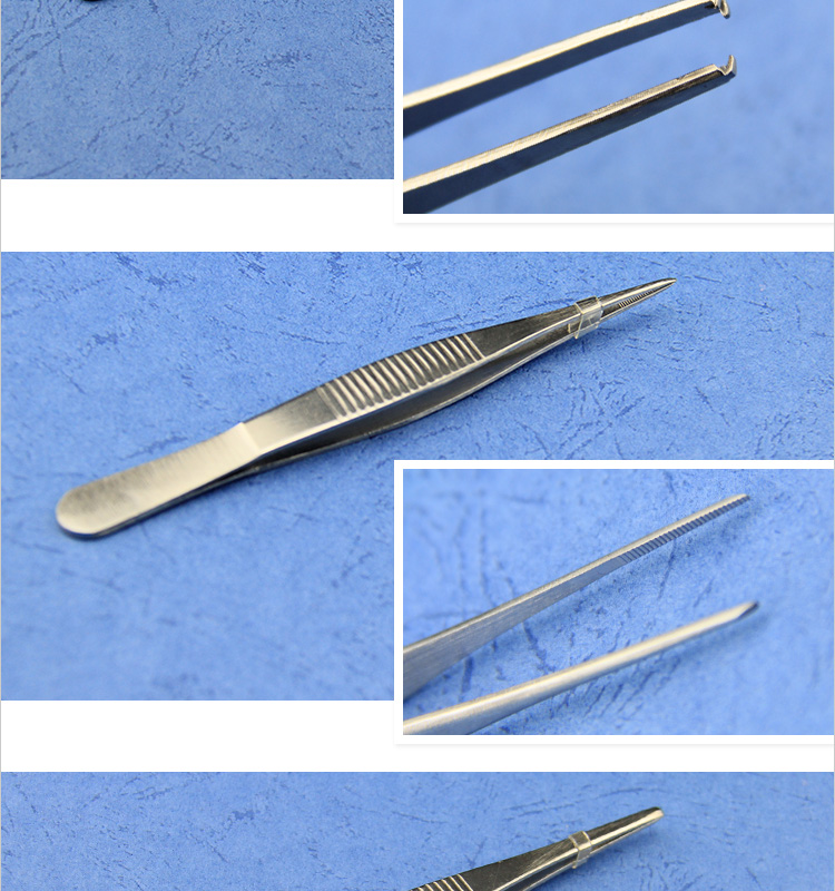 有勾镊 有齿镊 尖头镊 皮镊不锈钢医用镊 齿镊 组织镊 外科 镊子 敷料