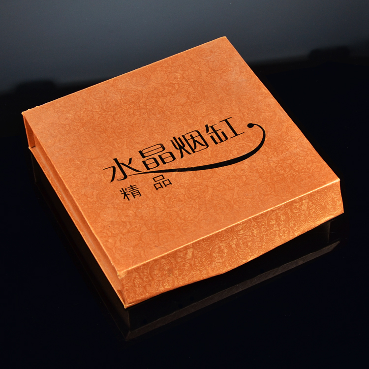 HEXIEHOME豪斯凡 客厅水晶烟缸 多彩精品烟灰缸创意烟灰缸 小中大号烟缸 黑色大号 180#黑