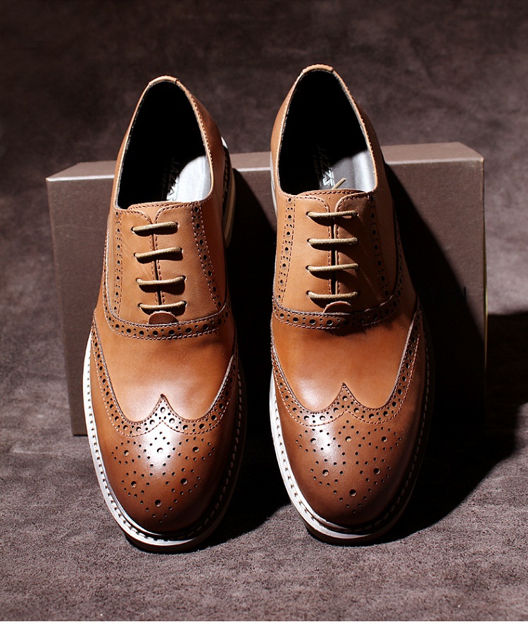 爵煌布洛克雕花男鞋巴洛克男士皮鞋 英伦风商务休闲鞋春秋婚鞋潮 复古