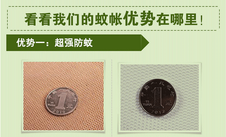 琦玮家纺三开门蒙古包加高加密加大空间拉链蚊帐 U型紫色 180cm*200cm