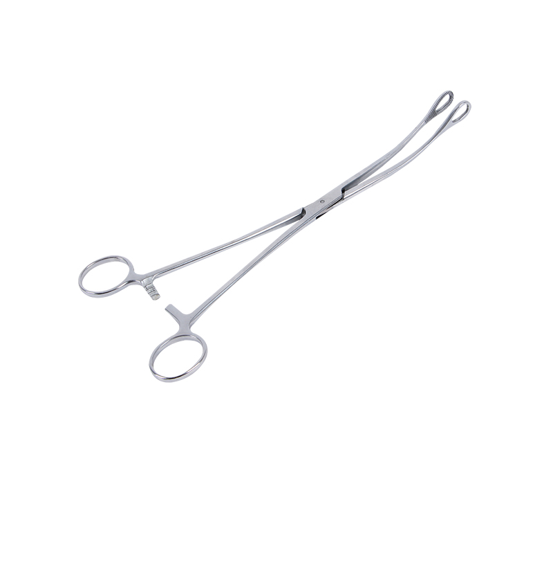 双鹿 不锈钢医用海绵钳海棉钳夹子拔火罐夹卵圆钳直弯头25cm 25cm海绵