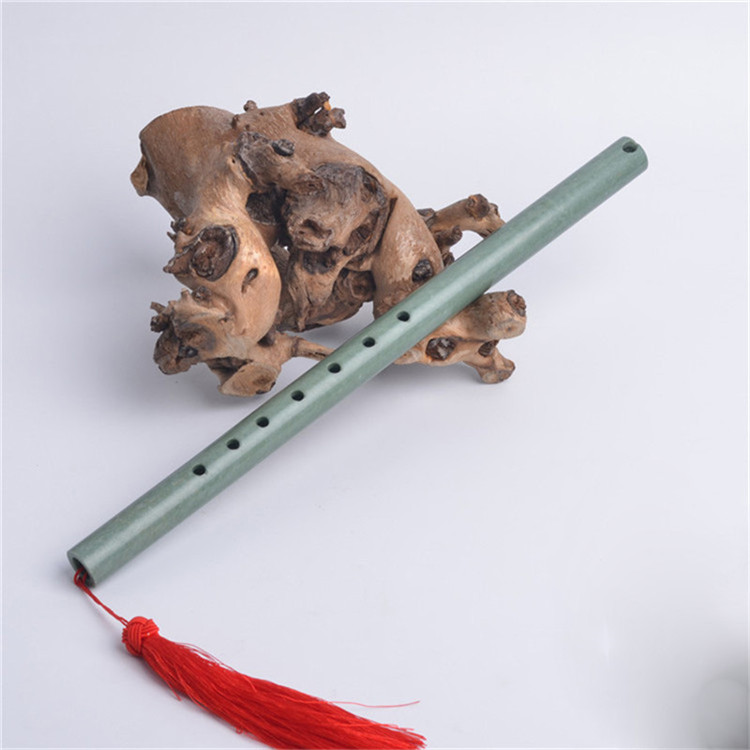 箴诺天然玉笛女生乐器玉萧乐器鲁山玉笛子方解石玉白色款