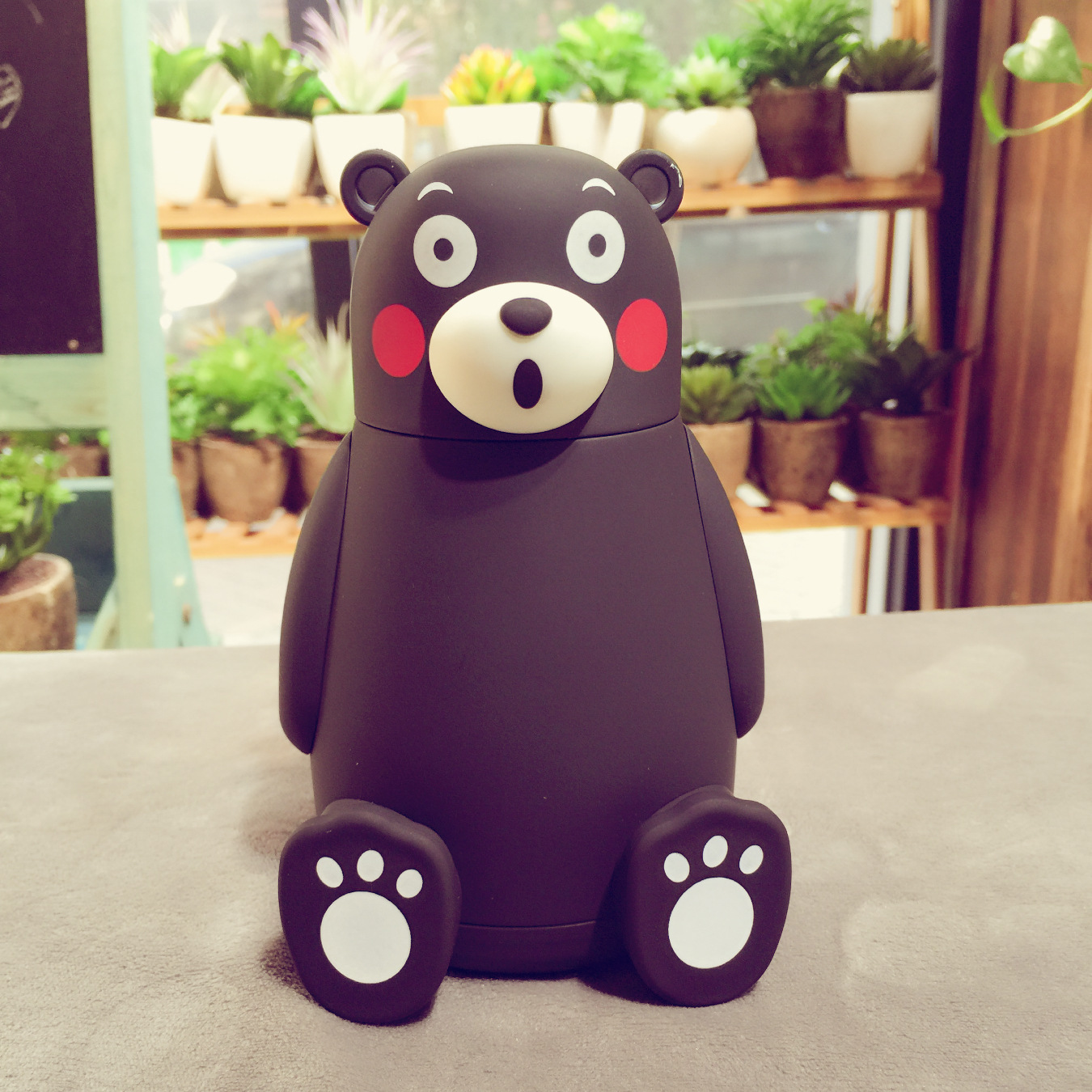 创意个性熊本熊可爱卡通玻璃杯学生水杯儿童杯子防摔便携 坐姿呆萌_ 5