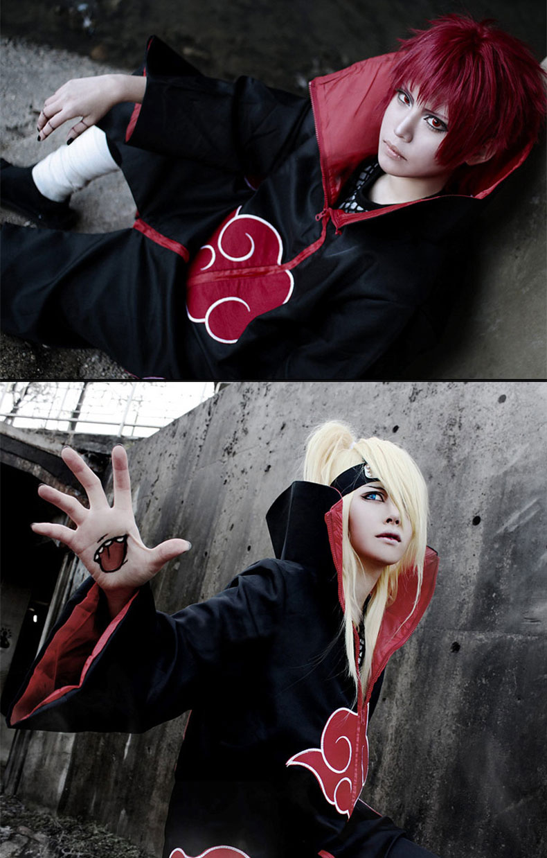 过影 火影忍者晓组织红云披风 鼬cosplay祥云披风 晓披风cos服装 火影