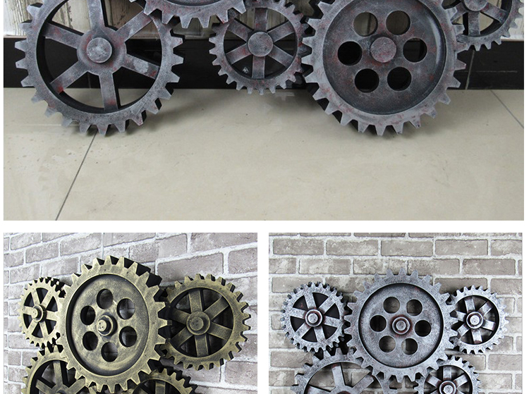 时光物语复古工艺风齿轮壁挂装饰立体墙壁装饰品酒吧网咖装饰挂件八齿