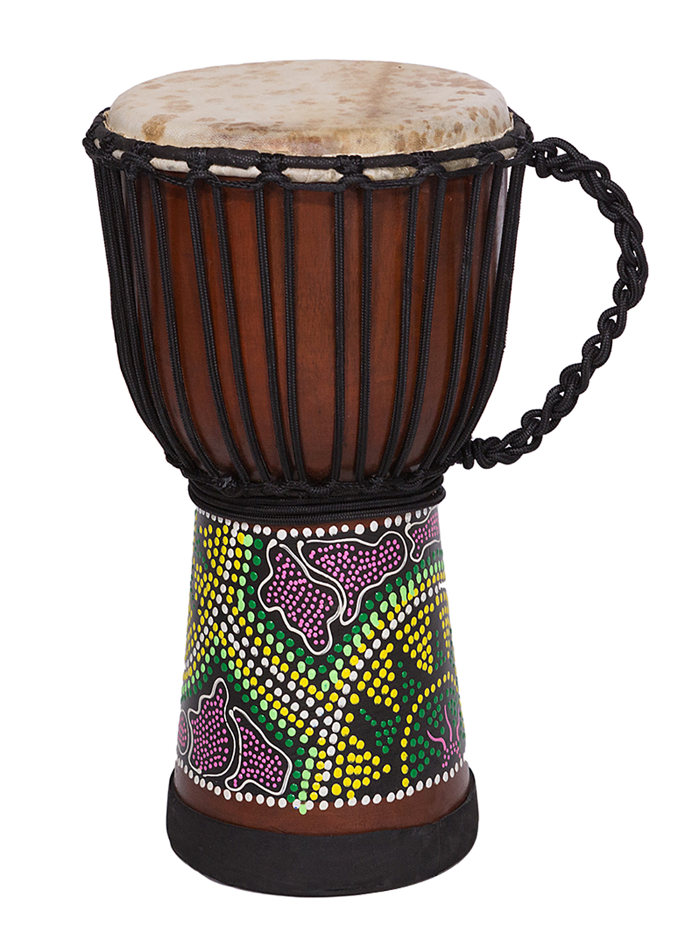 思雅晨(saysn) 非洲鼓手工整木掏空山羊皮丽江手鼓12 英寸10 英寸6