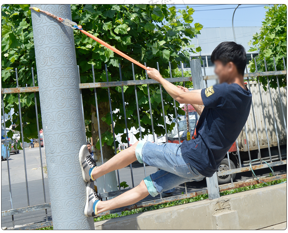 齐鲁安然 电工安全带 脚扣 二次保险绳 电力 安全腰